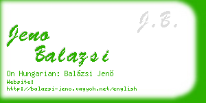 jeno balazsi business card